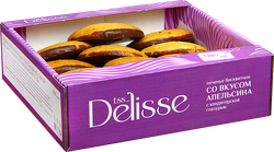 Печенье бисквитное DELISSE со вкусом апельсина, с кондитерской глазурью, 300г