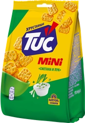 Крекер TUC Снек Мини со вкусом сметаны и лука, 110г