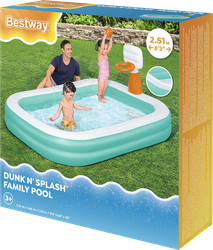 Бассейн надувной BESTWAY 251х168х102см 636л, с кольцом, Арт. 54445