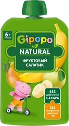 Пюре фруктовое GIPOPO Фруктовый салатик, с 6 месяцев, 90г