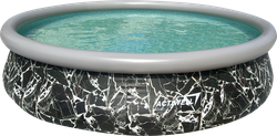 Бассейн с надувным бортом ACTIWELL AQUA Мрамор 360х76см, с фильтром и картриджем, Арт. 17794EUV55