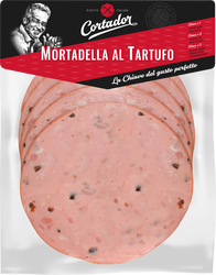Изображение товара Колбаса вареная CORTADOR Мортаделла эль Тартюфо, нарезка, 170г