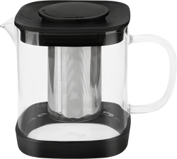 Изображение товара Чайник заварочный HOPPS Tea time, стекло, нержавеющая сталь, пластик, 1.1л, Арт. H-TP1