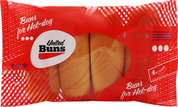 Булочка для хот-дога UNITED BUNS, 4х60г