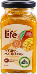 Изображение товара Конфитюр ЛЕНТА LIFE Манго-мандарин, без сахара, 300г