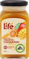 Конфитюр ЛЕНТА LIFE Манго-мандарин, без сахара, 300г