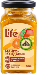 Изображение товара Конфитюр ЛЕНТА LIFE Манго-мандарин, без сахара, 300г