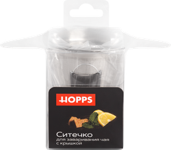 Изображение товара Ситечко для заваривания чая HOPPS с крышкой 13х7,8см, нержавеющая сталь, Арт. O-PS2