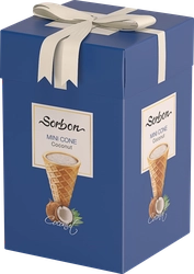 Конфеты SORBON Мини-рожок хрустящий Кокос, 200г