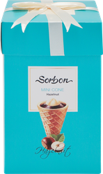 Изображение товара Конфеты SORBON Мини-рожок хрустящий Фундук, 200г
