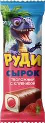 Сырок творожный РУДИ Клубничный 23%, без змж, 40г