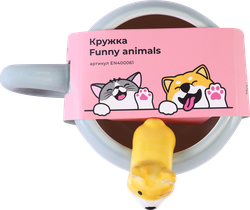 Кружка HOMECLUB Funny animals 350мл, керамика, Арт. EN400061