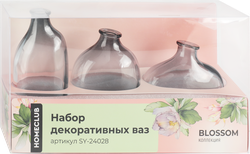 Набор декоративных ваз HOMECLUB Interrio, стекло, Арт. SY-24028
