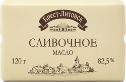 Изображение товара Масло сладкосливочное БРЕСТ-ЛИТОВСК Сливочное несоленое 82,5%, без змж, 120г