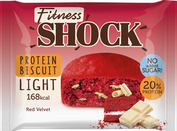 Изображение товара Бисквит протеиновый FITNESSHOCK Protein Biscuit Рэд-велюр, 40г