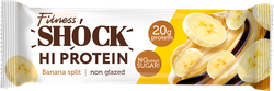 Изображение товара Батончик протеиновый FITNESSHOCK Hi-Protein Банановый десерт, неглазированный, 60г