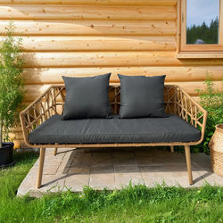 Диван садовый GIARDINO CLUB искусственный ротанг, Арт. 205044-2