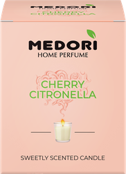 Изображение товара Свеча ароматическая MEDORI Cherry Citronnela, в стакане, 70мл