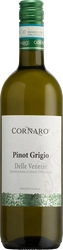 Вино CORNARO Pinot Grigio delle Venezie сортовое ординарное белое сухое, 0.75л