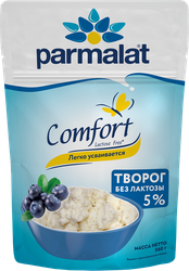 Изображение товара Творог рассыпчатый PARMALAT Comfort без лактозы 5%, без змж, 260г