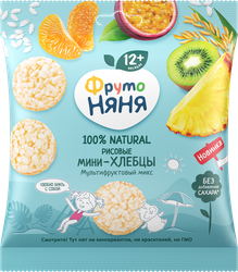 Изображение товара Хлебцы-мини рисовые ФРУТОНЯНЯ Мультифруктовый микс, с 12 месяцев, 30г