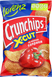 Чипсы картофельные LORENZ Crunchips X-Cut, рифленые со вкусом паприки, 130г