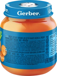 Пюре овощное GERBER Морковь, с 4 месяцев, 125г