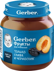 Пюре фруктовое GERBER Слива и чернослив, с 5 месяцев, 125г