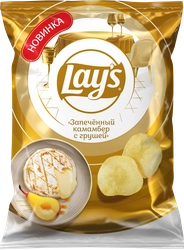 Чипсы картофельные LAY'S Запеченный камамбер с грушей, 105г