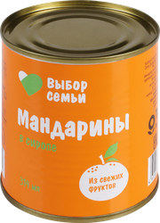 Изображение товара Мандарины ВЫБОР СЕМЬИ в сиропе, 314мл