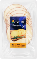 Сыр плавленый копченый ЛЕНТА Колбасный 40%, нарезка, без змж, 150г