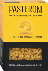 Макароны PASTERONI Chifferi Rigati №131, из твердых сортов пшеницы группа А, 400г