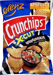 Чипсы картофельные LORENZ Crunchips X-Cut, рифленые Чакалака, 130г