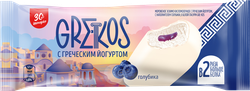 Изображение товара Мороженое ИНМАРКО Gre-Kos с греческим йогуртом и голубикой в белой глазури 4%, без змж, эскимо, 57г