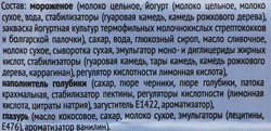 Мороженое ИНМАРКО Gre-Kos с греческим йогуртом и голубикой в белой глазури 4%, без змж, эскимо, 57г