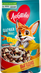 Изображение товара Готовый завтрак ЛЮБЯТОВО Дуо Микс Шарики шоколадные, 500г