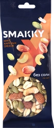 Смесь ореховая SMAKKY Poсket nuts, микс жареных орехов, без соли, 50г