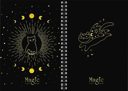 Изображение товара Тетрадь MESHU Black cat 80 листов, А5, в клетку, на гребне, двойная обложка