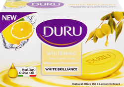 Мыло туалетное DURU Natural Olive White Brilliance с эффектом отбеливания, 140г