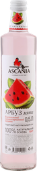 Изображение товара Напиток ASCANIA Натуральный лимонад Арбуз, мята сильногазированный, 0.5л