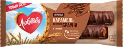 Печенье сахарное ЛЮБЯТОВО с карамелью со вкусом брауни в глазури