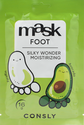Изображение товара Парафин-маска для ног CONSLY Silky Wonder с экстрактом авокадо, в виде носочков, 16г