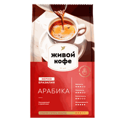 Изображение товара Кофе зерновой ЖИВОЙ КОФЕ Arabica, 800г
