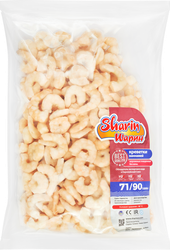 Креветки свежемороженые SHARIN очищенные 71/90, 1кг