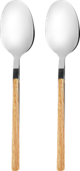 Изображение товара Набор ложек столовых HOMECLUB Wood, нержавеющая сталь, пластик, Арт. SF190925