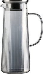 Изображение товара Графин HOMECLUB Stripes Gray c крышкой, стекло, 1.3л, Арт. KTJ0949