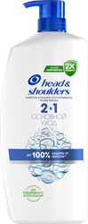 Шампунь и бальзам-ополаскиватель HEAD&SHOULDERS Основной уход 2в1 против перхоти, 1000мл