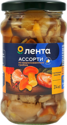 Изображение товара Ассорти грибное маринованное ЛЕНТА, 314мл