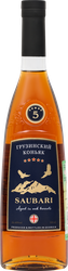Коньяк SAUBARI Грузинский ординарный 5 лет 40%, 0.5л