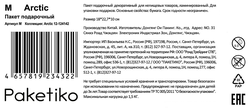 Пакет подарочный ПАКЕТИКО Arctic, 22,7х18х10см, Арт. M